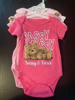 Baby Sassy & Fierce Pink One-Piece Bodysuit - 3 Months